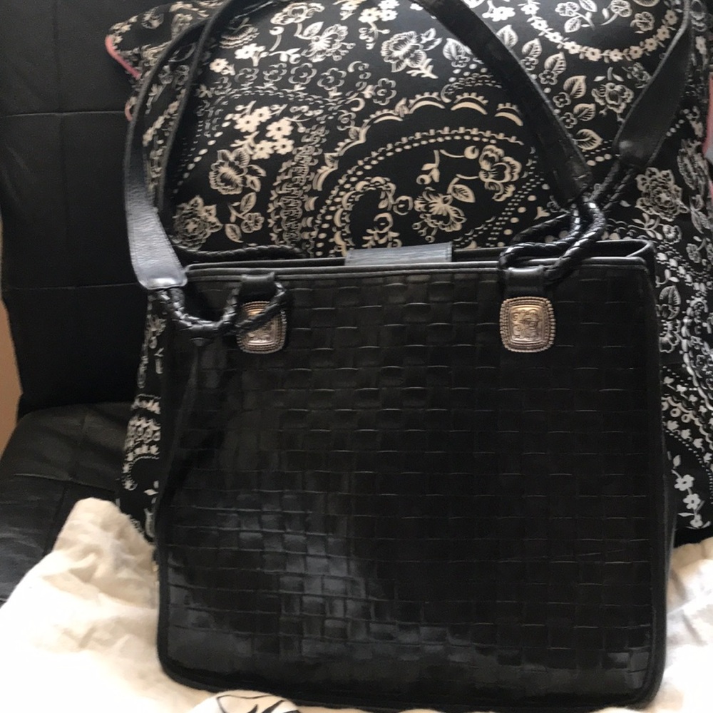 Brighton Bag with Braided Handles Genuine Leather - Excellent condition